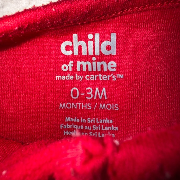 Carter's Fleece Festive Red Reindeer Footie - Picture 3 of 3